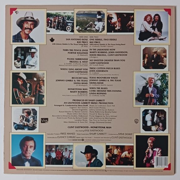 Vintage Clint Eastwood Honkytonk Man Movie Soundtrack vinyl record 1982 … - Picture 3 of 10